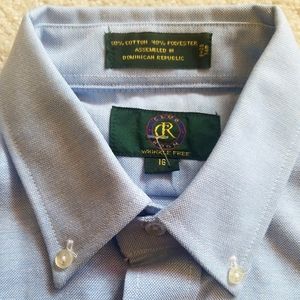 VTG Boy Oxford Light Blue Dress Shirt SZ:16